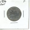 Image 1 : 1936 Dot Canadian 25 Cent Piece F