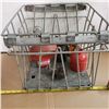 Metal crate with light, oil squirters