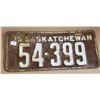 Saskatchewan License Plate 1935