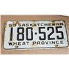 Saskatchewan License Plate 1959