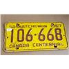 Image 1 : Saskatchewan License Plate 1967