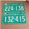 Image 1 : 2Saskatchewan License Plate 1969