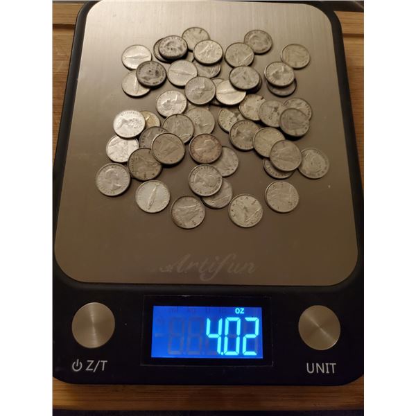 4 oz of silver Canadian dimes