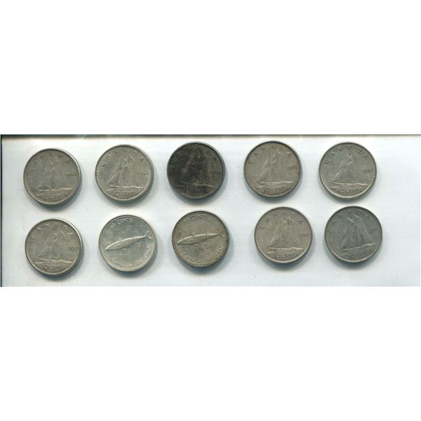 10 Canadian silver dimes