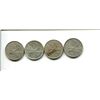 Image 1 : 4 silver Canadian 1968 quarters