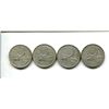 Image 1 : 4 silver Canadian 1968 quarters