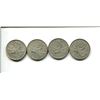 Image 1 : 4 silver Canadian 1968 quarters