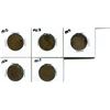 Image 1 : 5 Canadian large cents 1912, 1913, 1915, 1916, 1917