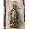 Image 1 : Beechwood Dairy milk bottle filled w/ marbles