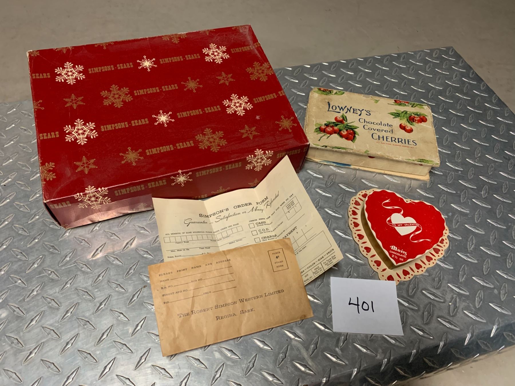 Assorted Collector Boxes and SimpsonSears Order Forms Schmalz Auctions