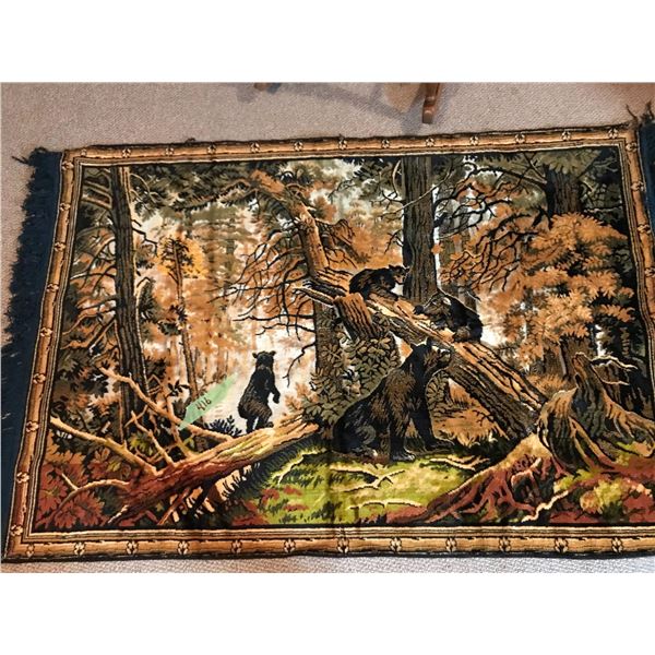 Bear tapestry rug (55" X 38")