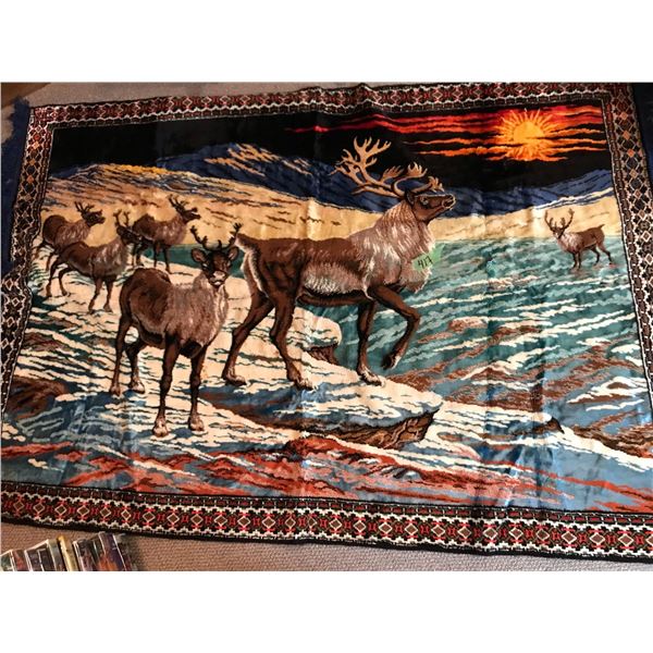 Caribou tapestry rug (68" X 49")