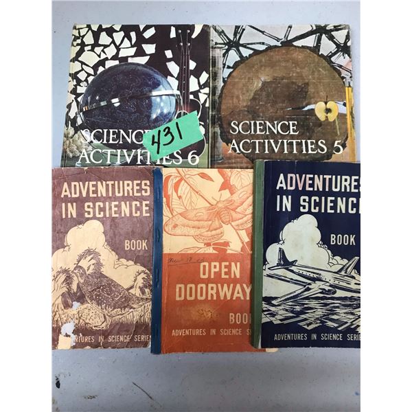 Science school books (5, condition varies)