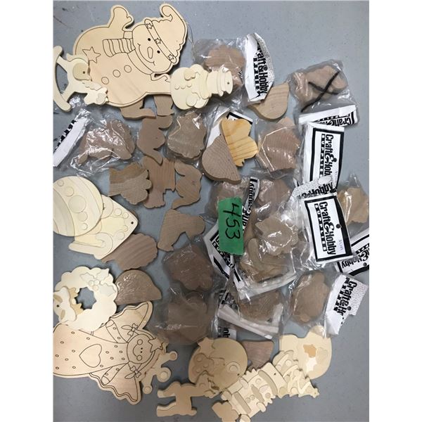 Paintable wooden shapes