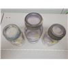 Image 2 : 3 Vintage sealer jars - 2 quart Gem turning purple, 1 quart new Gem turning purple, 1 quart Jewel  j