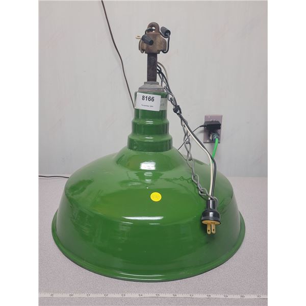 Huge porcelain service station light - tested, working. 18" diameter