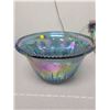Image 1 : Carnival glass punch bowl grape pattern