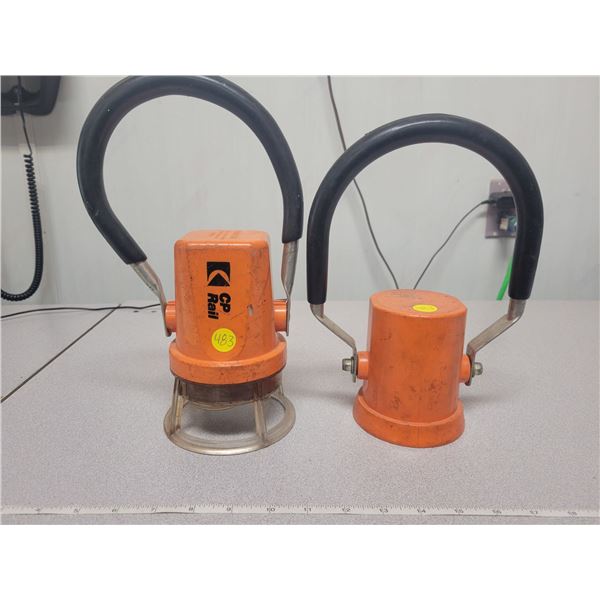 CP rail orange starlite 222 lantern w/ spare handle