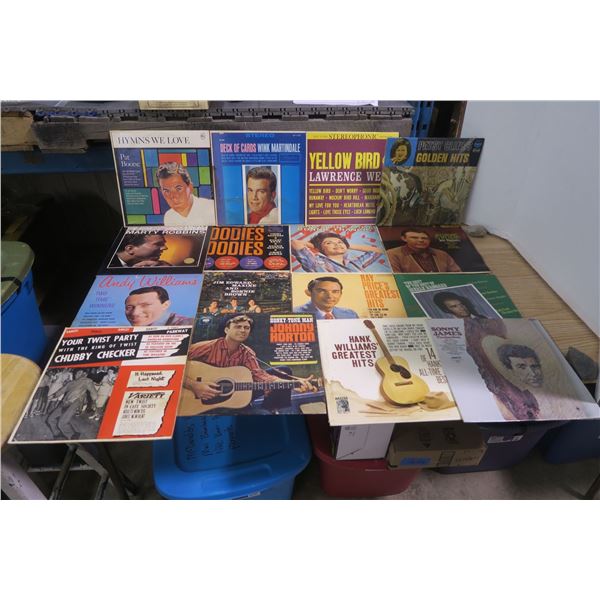 16 Long Play Records, Johnny Horton, Marty Robbins, Patsy Clink, Hank & Merle