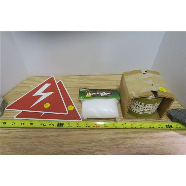 Cleaning Patches, Safety Signs & Tear Gas Cannister