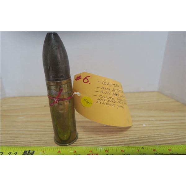 German 48mm Anti Tank Shell
