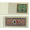 Image 2 : Liberated France. Lot of 2 notes: 1944 5 Francs and 1944 50 Francs. F and VF.