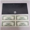 Image 2 : Uncut Sheet of 4 U.S. 1995 series $5 notes.