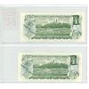 Image 2 : Lot of 2 Consecutive Serial Number 1973 $1 notes. Crow-Bouey signatures. BCK Prefix. BC-46b. Gem Unc