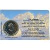 Image 2 : Royal Canadian Mint December 1999 Millennium 25 Cents encapsulated on a card.