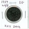 1859 Wide 9/8 Canadian Victorian Large Cent. Key Date. Scarce. VG-8.