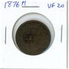 Image 1 : 1876H Canadian Victorian Large Cent. Heaton Mint. VF-20.