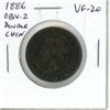 Image 1 : 1886 Obverse 2 (Double Chin) Canadian Victorian Large Cent. VF-20.