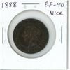 Image 1 : 1888 Canadian Victorian Large Cent. EF-40. Nice.