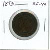 Image 1 : 1893 Canadian Victorian Large Cent. EF-40. Nice.