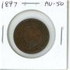 Image 1 : 1897 Canadian Victorian Large Cent. AU-50. Nice.