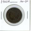 Image 1 : 1900H Canadian Victorian Large Cent. Heaton Mint. AU-50. Nice.