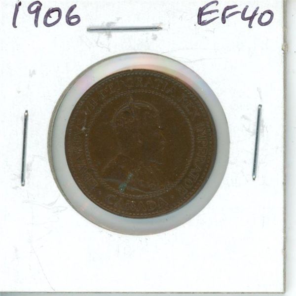 1906 Canadian Large Cent. EF-40. Nice.