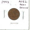 Image 1 : 1942 Canadian Small Cent. World War II issue. MS-62. Red & Brown.