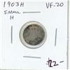 Image 1 : 1903H Small H Canadian Silver 5 Cents. VF-20.