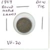 1909 Round Maple Leaves Bow Tie Canadian Silver 5 Cents. VF-20.