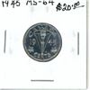 1945 Canadian V For Victory Canadian 5 Cents. MS-64. Nice.