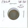 Image 1 : 1902H Canadian Silver 10 Cents. Heaton Mint. VF-30. Ex-mount on reverse.