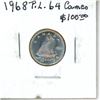 1968 Canadian Silver 10 Cents. P-64. Cameo.