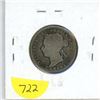 Image 2 : 1892 Canadian Victorian Silver 25 Cents. Key Date. Mintage of 510,000. Good.