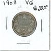 1903 Canadian Silver 25 Cents. VG-8.