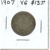 1907 Canadian Silver 25 Cents. VG-8.