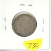 Image 2 : 1910 Canadian Silver 25 Cents. The last 25 cents issued for King Edward VII. F-15.