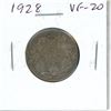 1928 Canadian Silver 25 Cents. VF-20. Nice.