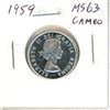 Image 1 : 1959 Canadian Silver 25 Cents. MS-63 Cameo. Nice.