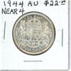Image 1 : 1944 Near 4 Canadian Silver 50 Cents. AU-50. Nice.